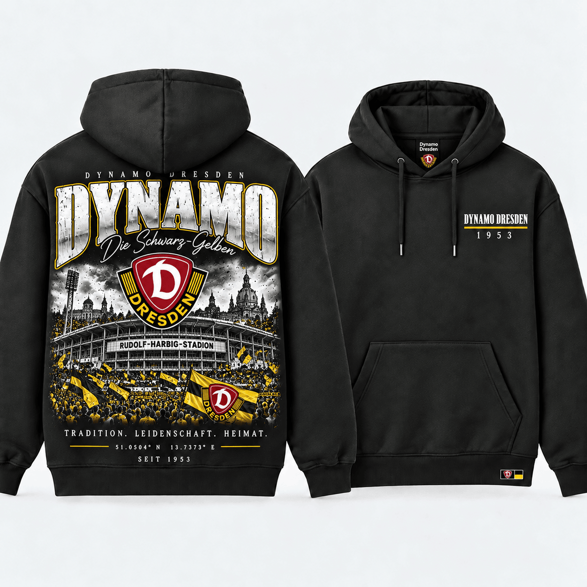 Dynamo Dresden Stadium Graphic Hoodie – Vintage Football Fan Edition