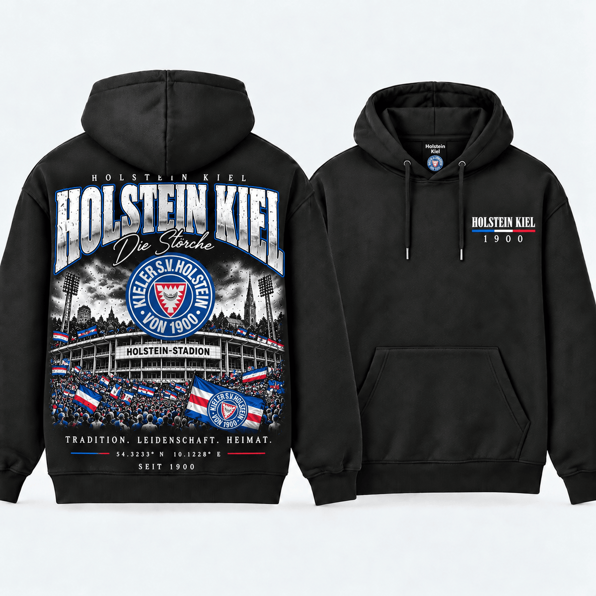 Holstein Kiel Stadium Graphic Hoodie – Vintage Football Fan Edition