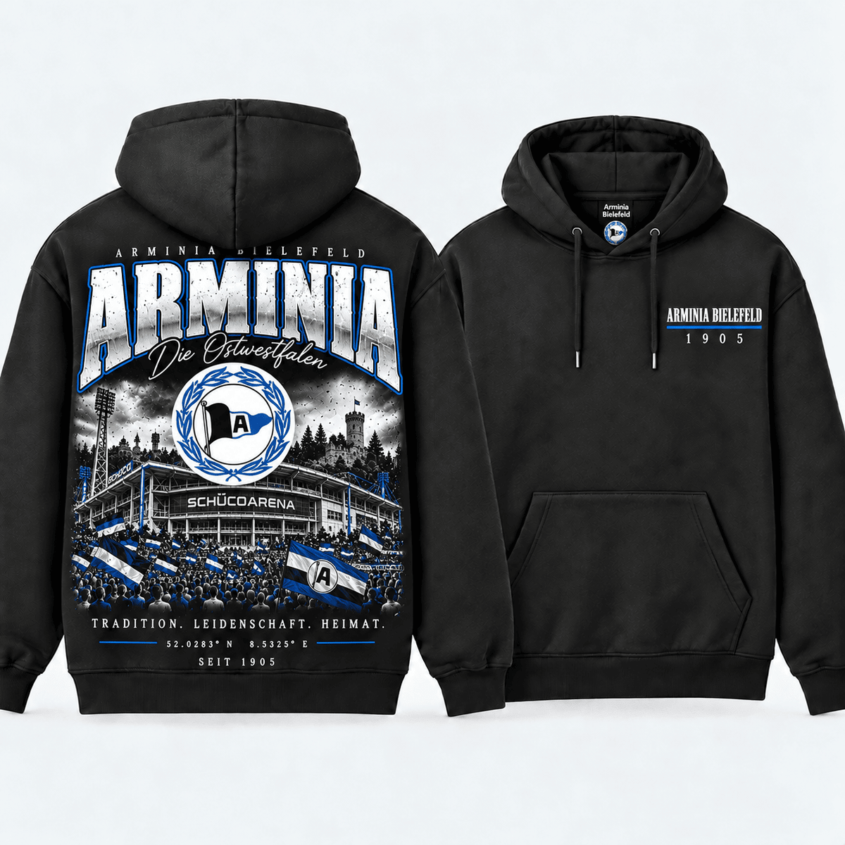 Arminia Bielefeld Stadium Graphic Hoodie – Vintage Football Fan Edition