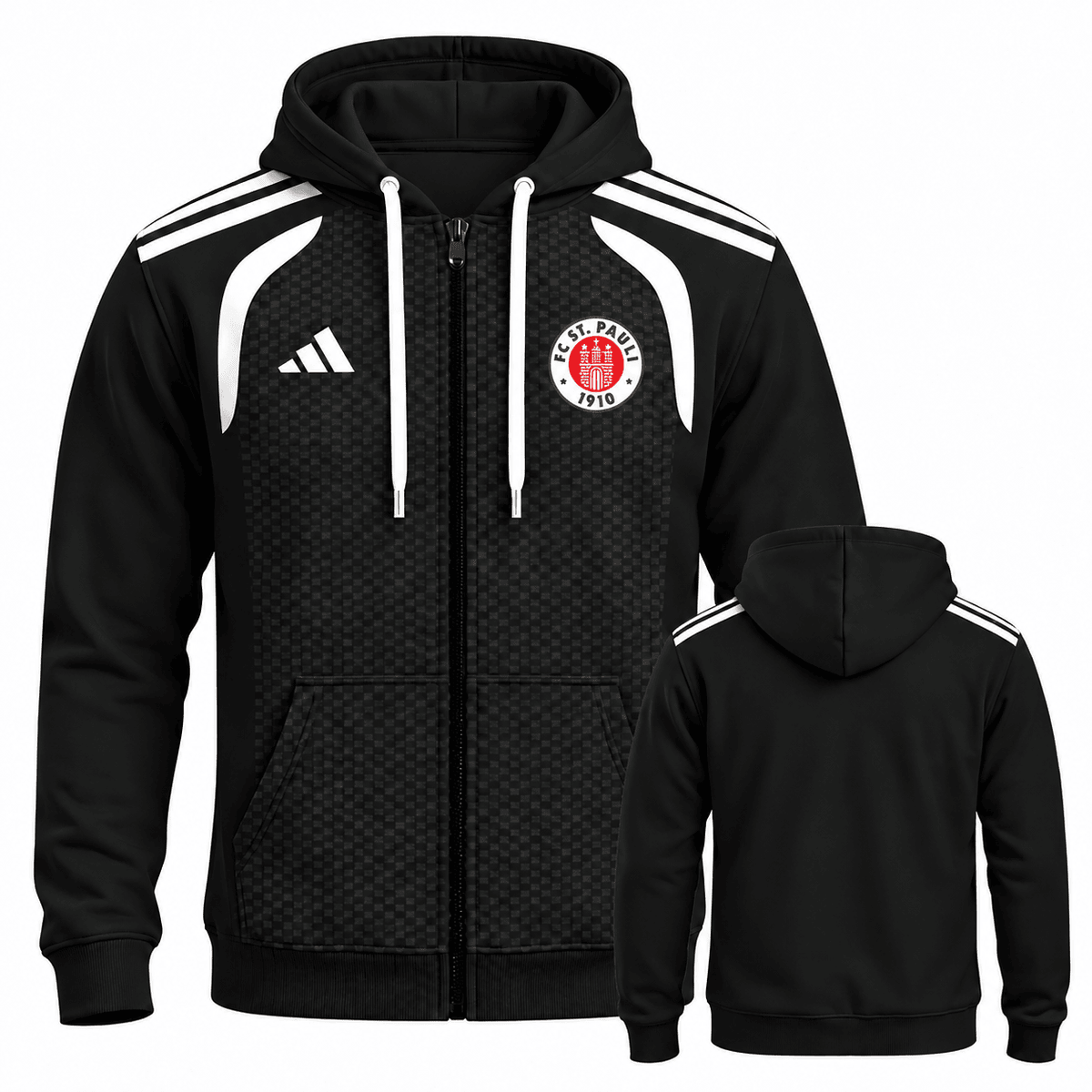 FC St. Pauli BDL Full-Zip Hoodie – Men's & Women's German Football Club Track Jacket