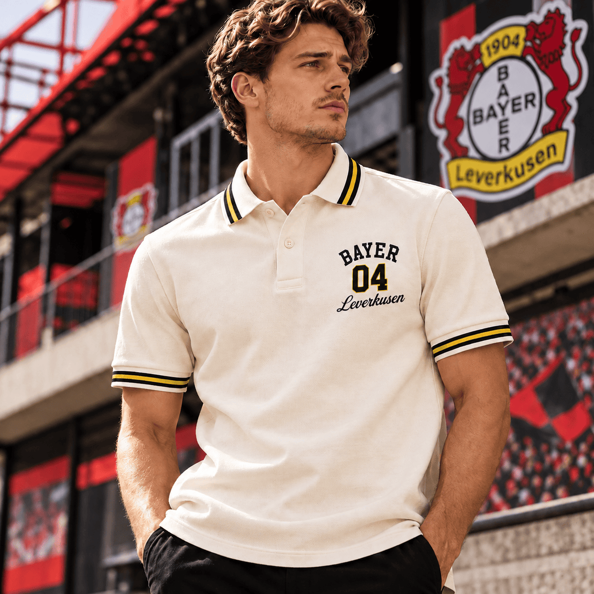 Bayer Leverkusen BDL Varsity Number Polo Shirt – Premium Striped Collar Design