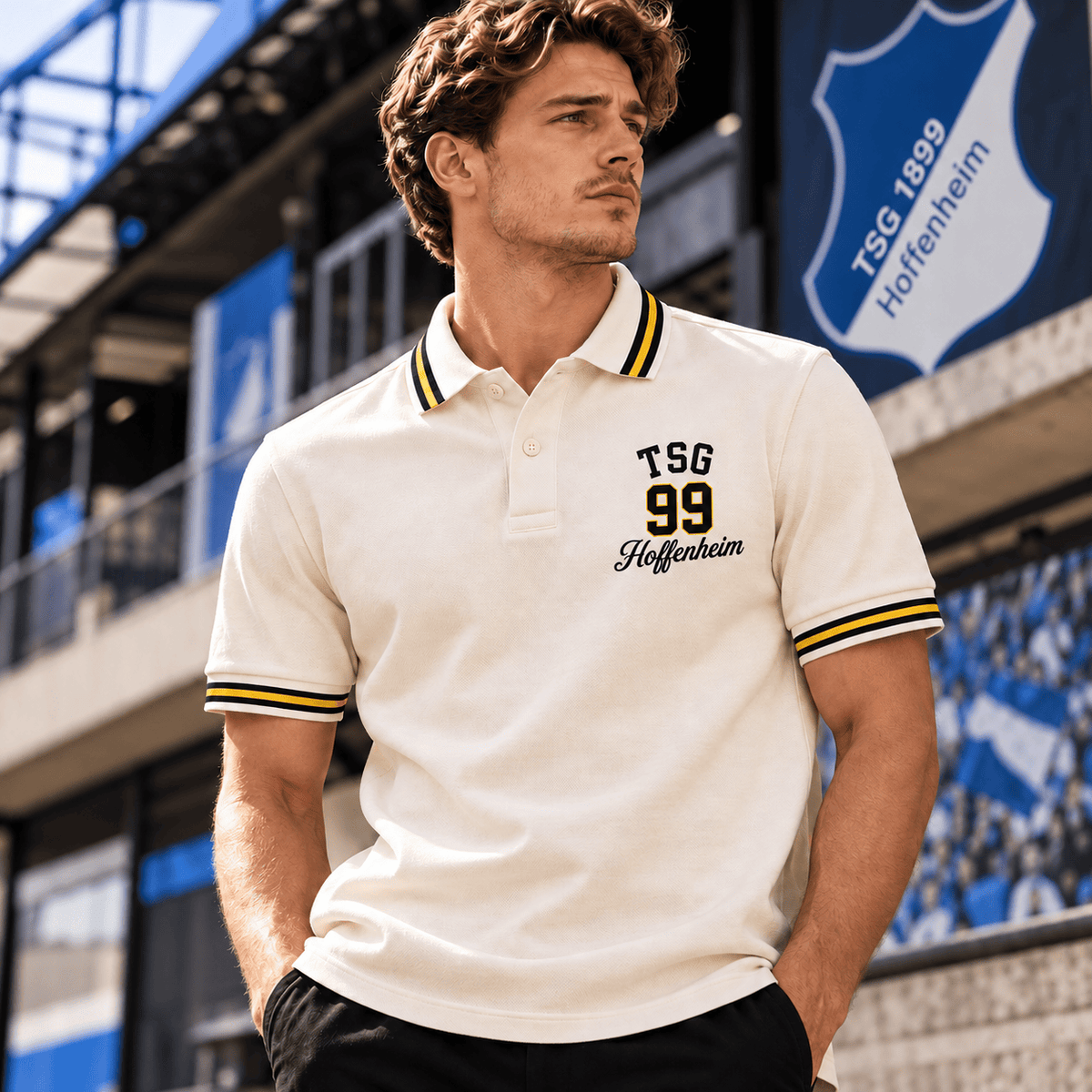 TSG Hoffenheim BDL Varsity Number Polo Shirt – Premium Striped Collar Design