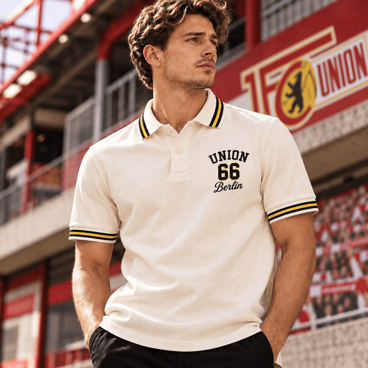 Union Berlin BDL Varsity Number Polo Shirt – Premium Striped Collar Design