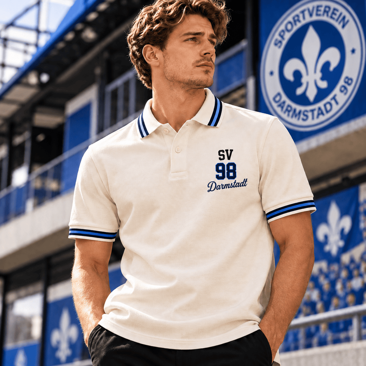 SV Darmstadt 98 BDL Varsity Number Polo Shirt – Premium Striped Collar Design