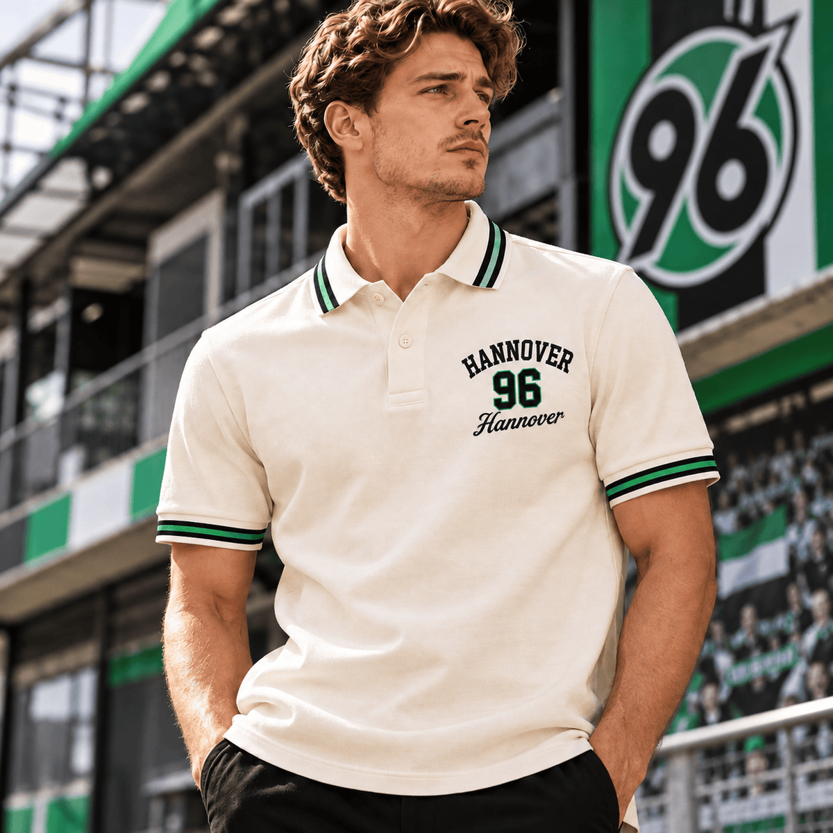 Hannover 96 BDL Varsity Number Polo Shirt – Premium Striped Collar Design
