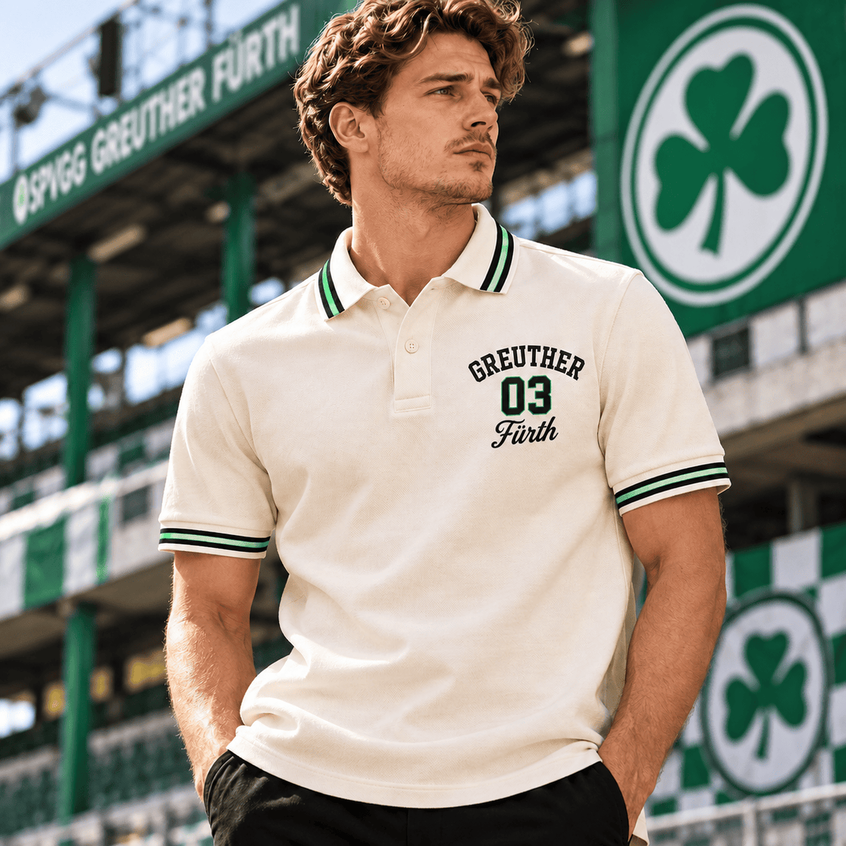 SpVgg Greuther Fürth BDL Varsity Number Polo Shirt – Premium Striped Collar Design