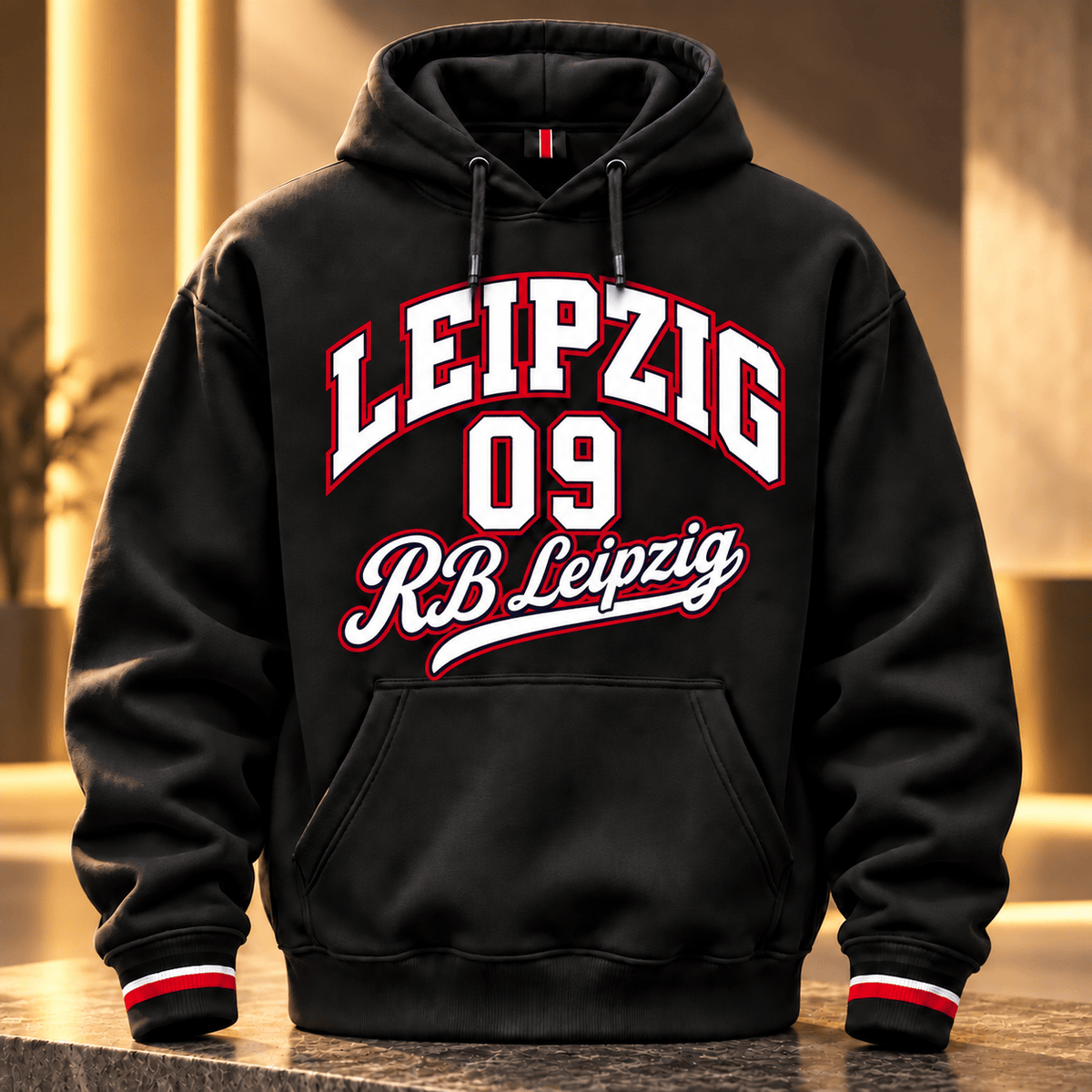 RB Leipzig BDL Collegiate Number Hoodie – Bold Athletic Lettering Design