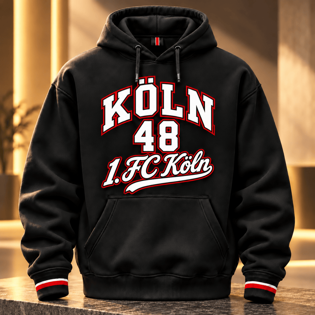 1. FC Köln BDL Collegiate Number Hoodie – Bold Athletic Lettering Design