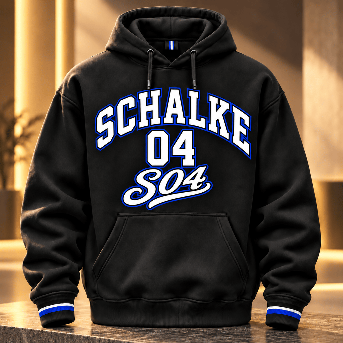 Schalke 04 BDL Collegiate Number Hoodie – Bold Athletic Lettering Design