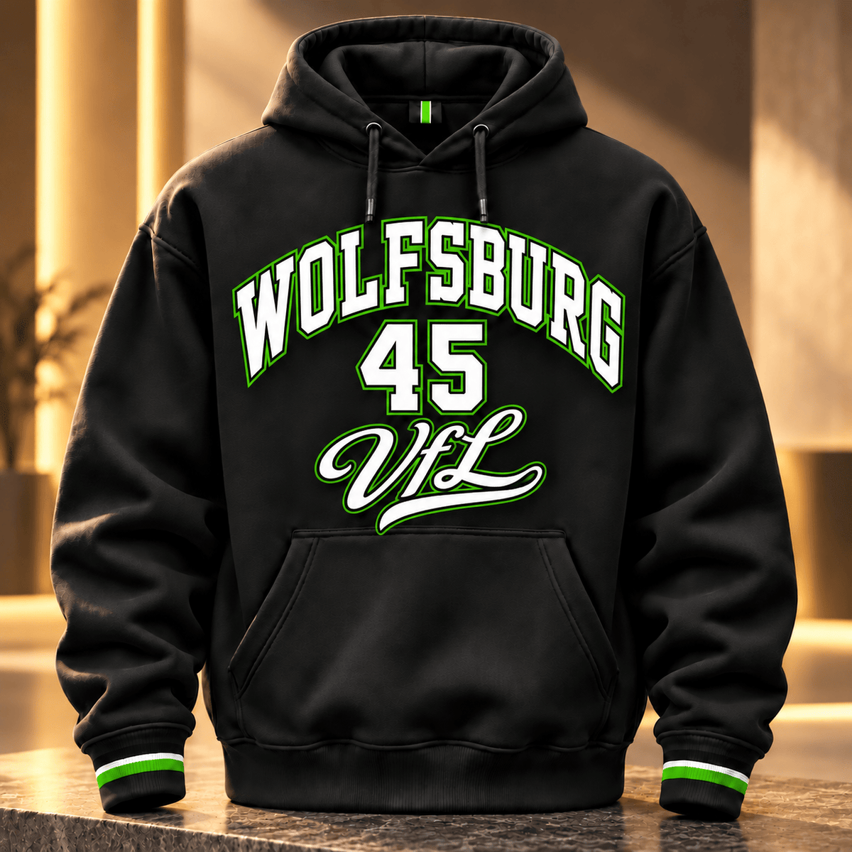 VfL Wolfsburg BDL Collegiate Number Hoodie – Bold Athletic Lettering Design