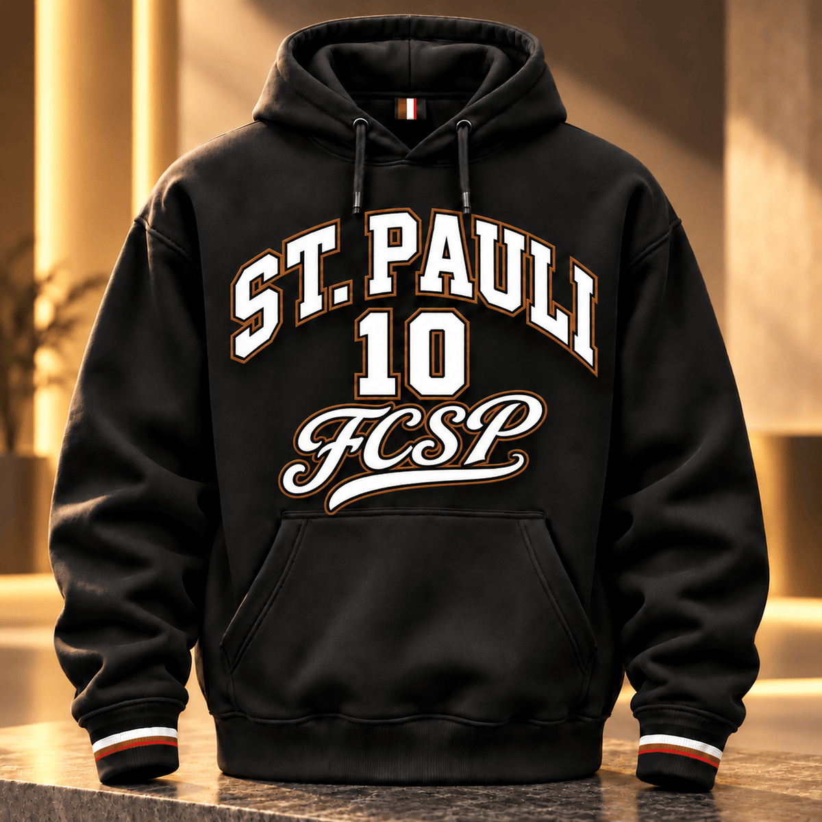 FC St. Pauli BDL Collegiate Number Hoodie – Bold Athletic Lettering Design