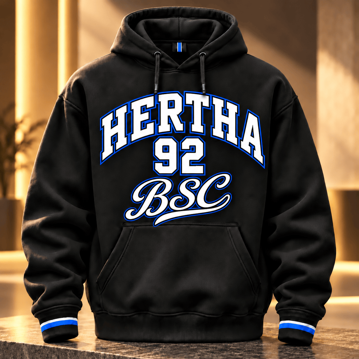 Hertha BSC BDL Collegiate Number Hoodie – Bold Athletic Lettering Design