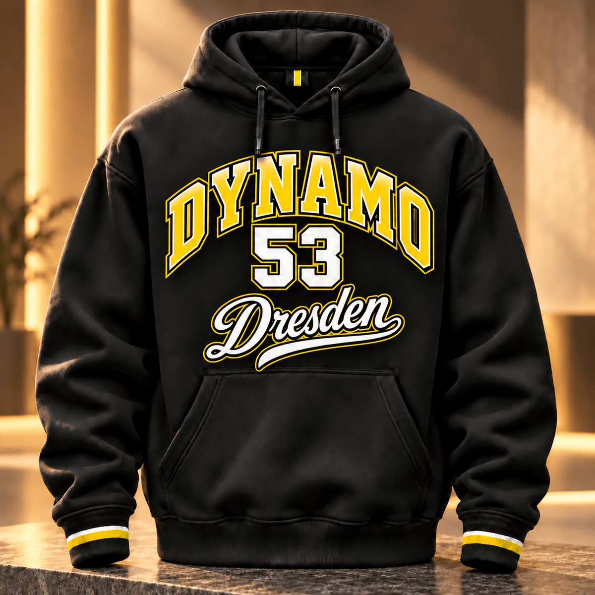 Dynamo Dresden BDL Collegiate Number Hoodie – Bold Athletic Lettering Design