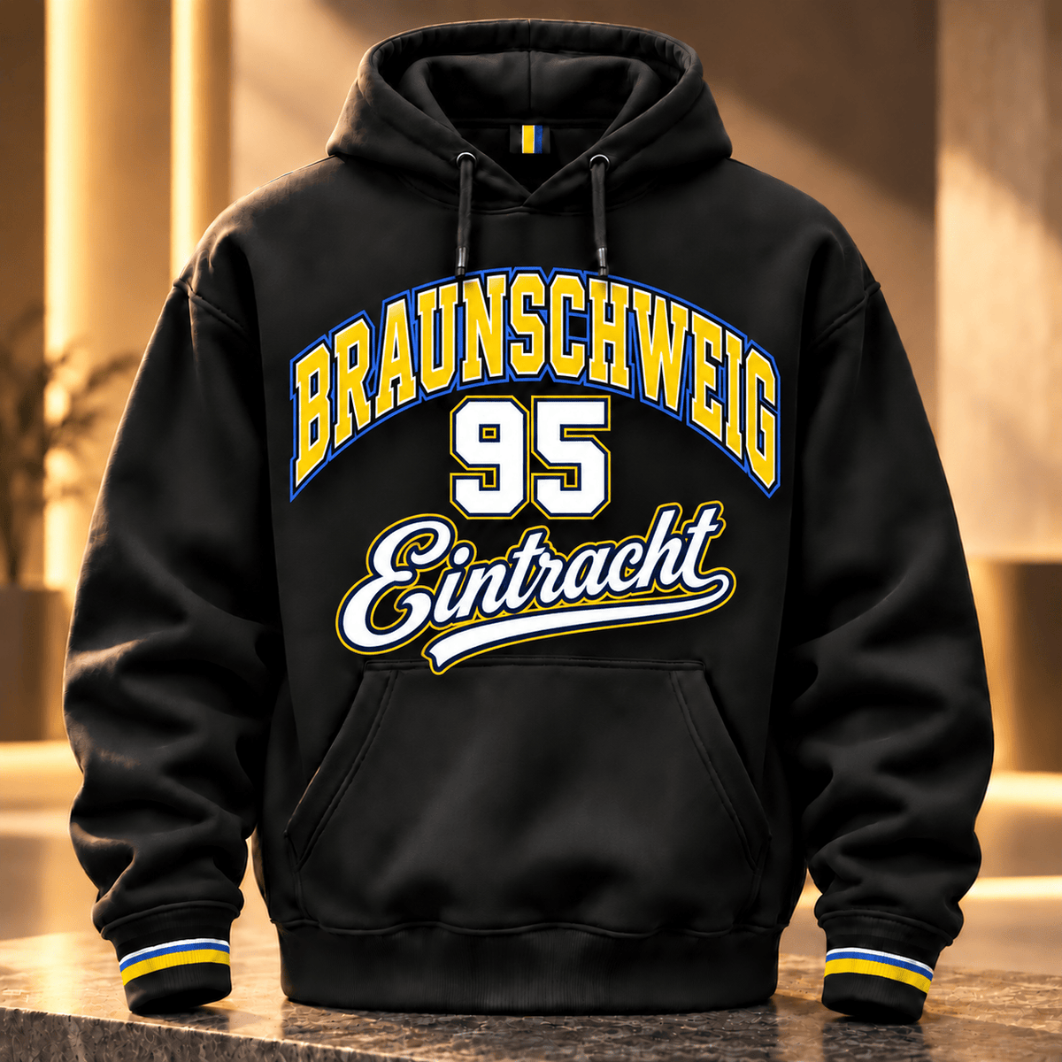 Eintracht Braunschweig BDL Collegiate Number Hoodie – Bold Athletic Lettering Design