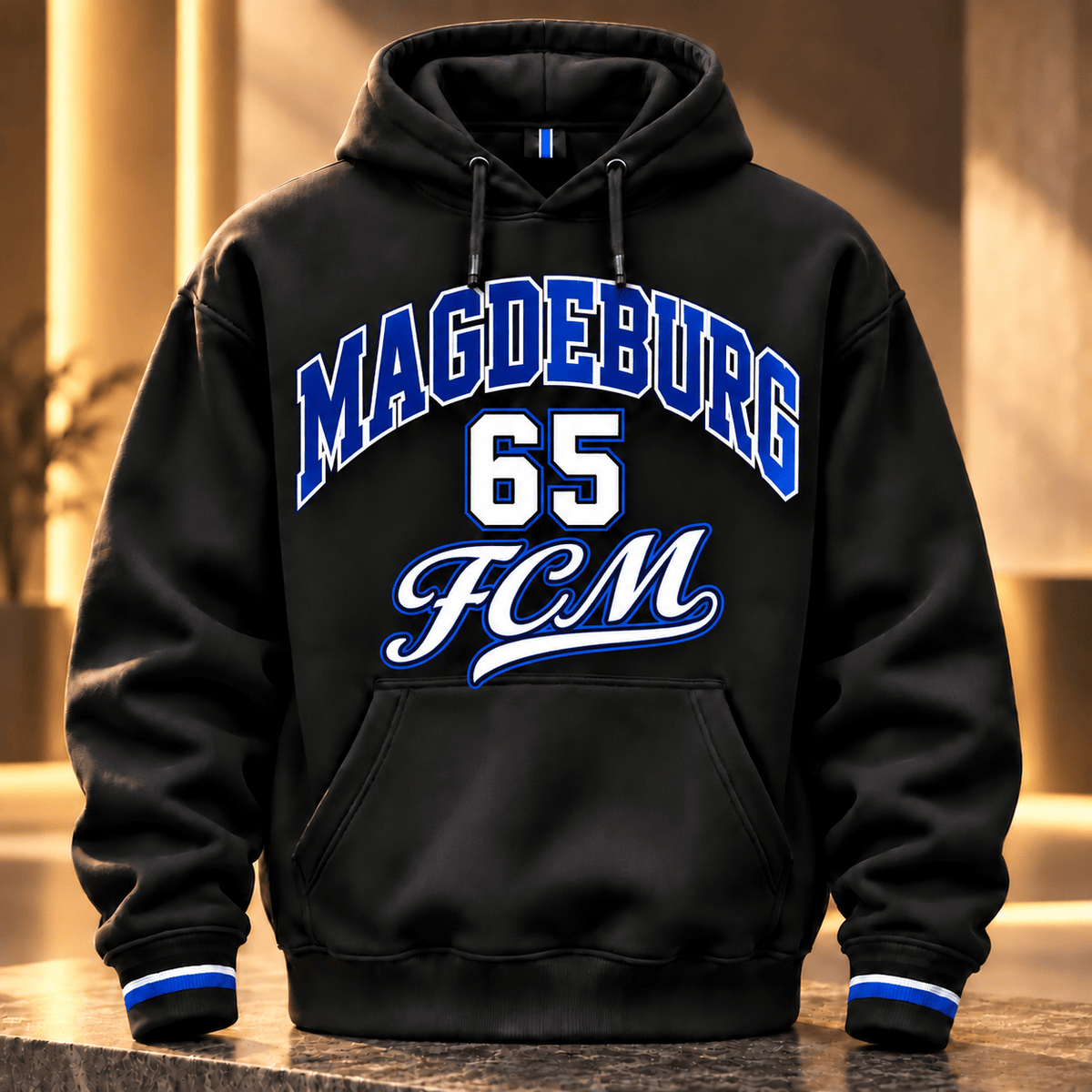FC Magdeburg BDL Collegiate Number Hoodie – Bold Athletic Lettering Design