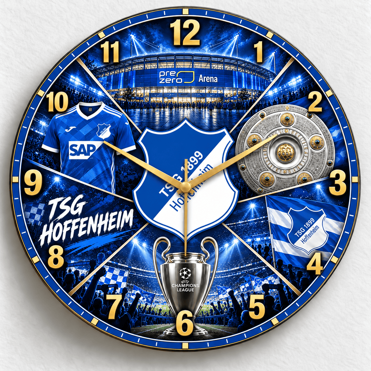 TSG Hoffenheim BDL Stadium Wall Clock – Football Fan Home Decor