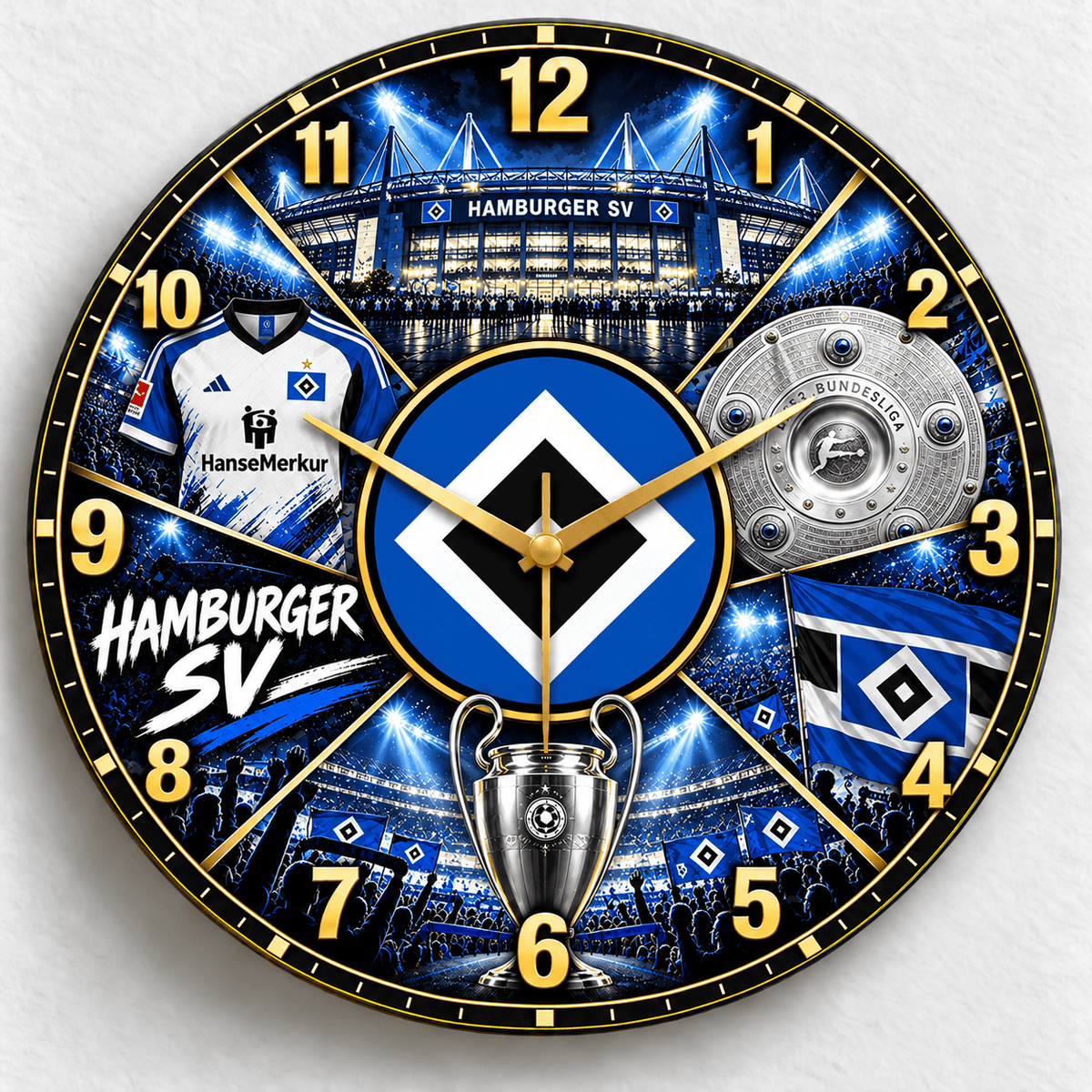Hamburger SV BDL Stadium Wall Clock – Football Fan Home Decor