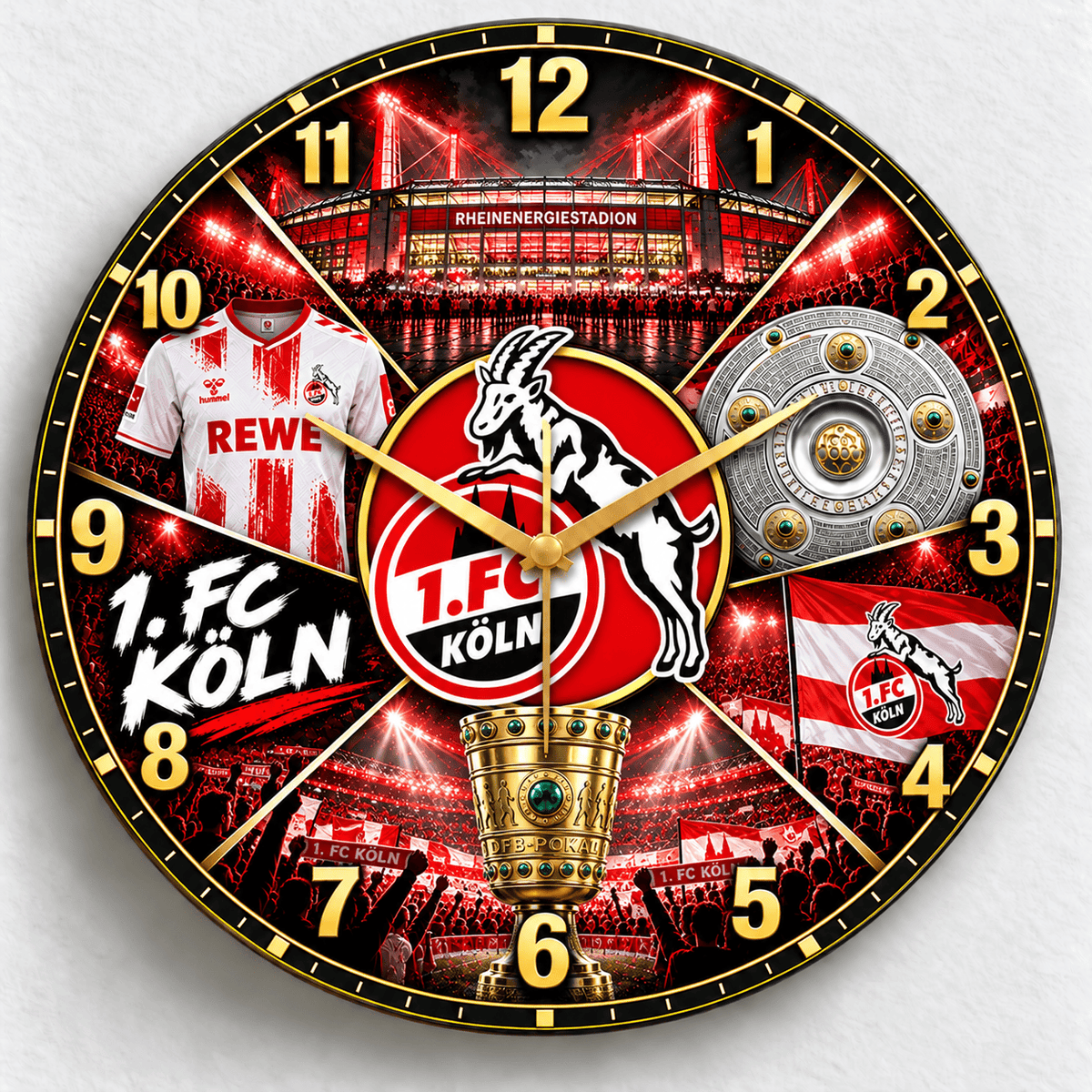 1. FC Köln BDL Stadium Wall Clock – Football Fan Home Decor