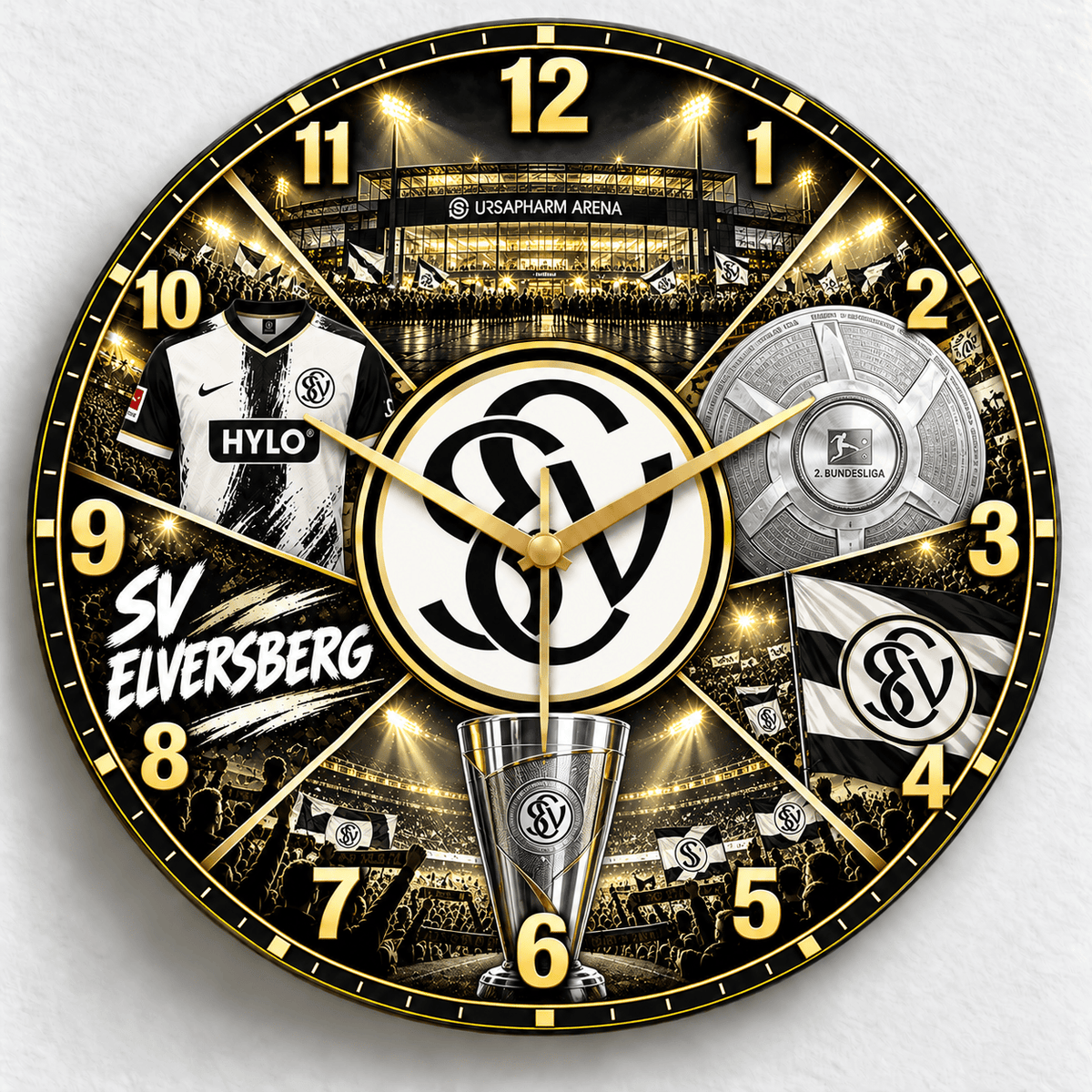 SV Elversberg BDL Stadium Wall Clock – Football Fan Home Decor