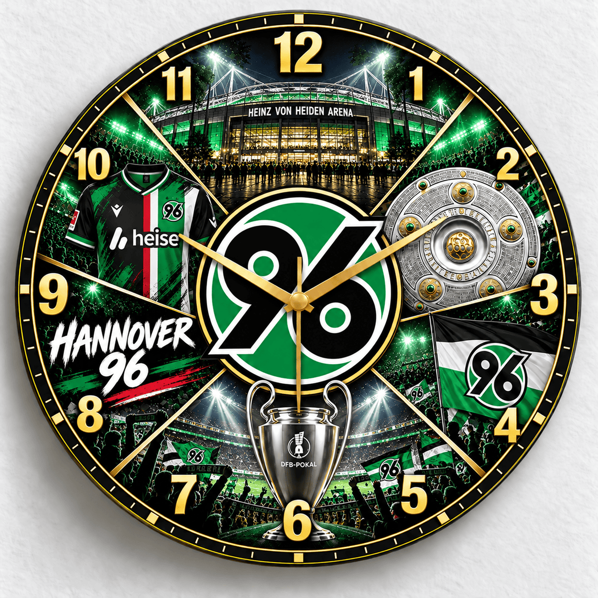 Hannover 96 BDL Stadium Wall Clock – Football Fan Home Decor