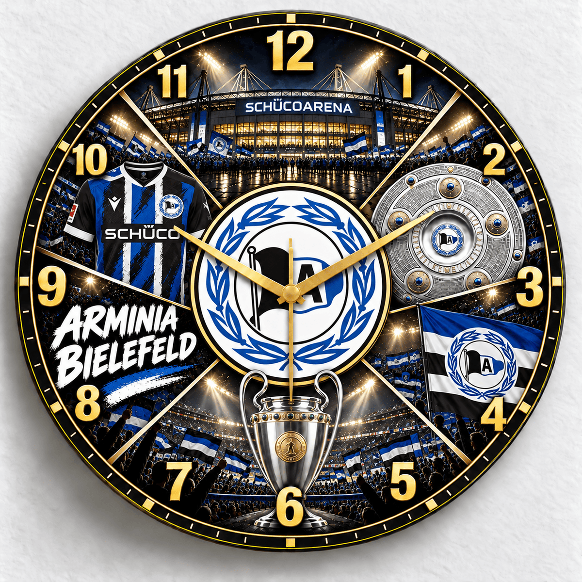 Arminia Bielefeld BDL Stadium Wall Clock – Football Fan Home Decor
