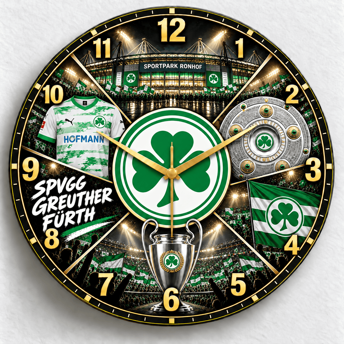SpVgg Greuther Fürth BDL Stadium Wall Clock – Football Fan Home Decor