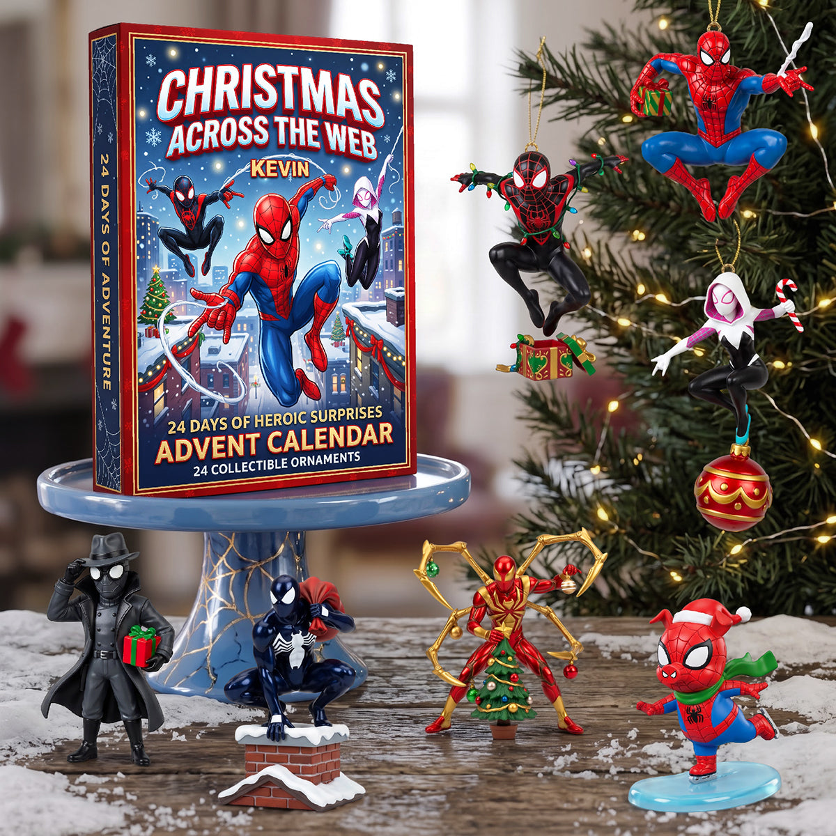 Mask Hero Blind Box Advent Calendar 2026 – Custom Name on Box, 24-Day Christmas Countdown Gift for Kids