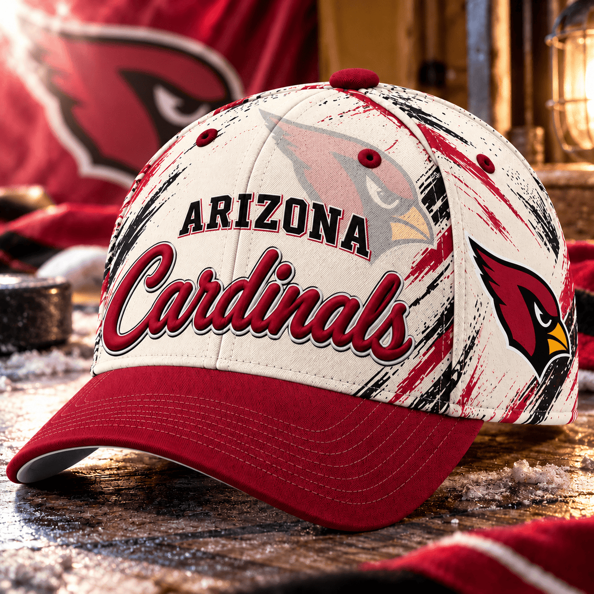 Arizona Cardinals NFL Classic Cap – All Over Print Football Fan Baseball Hat