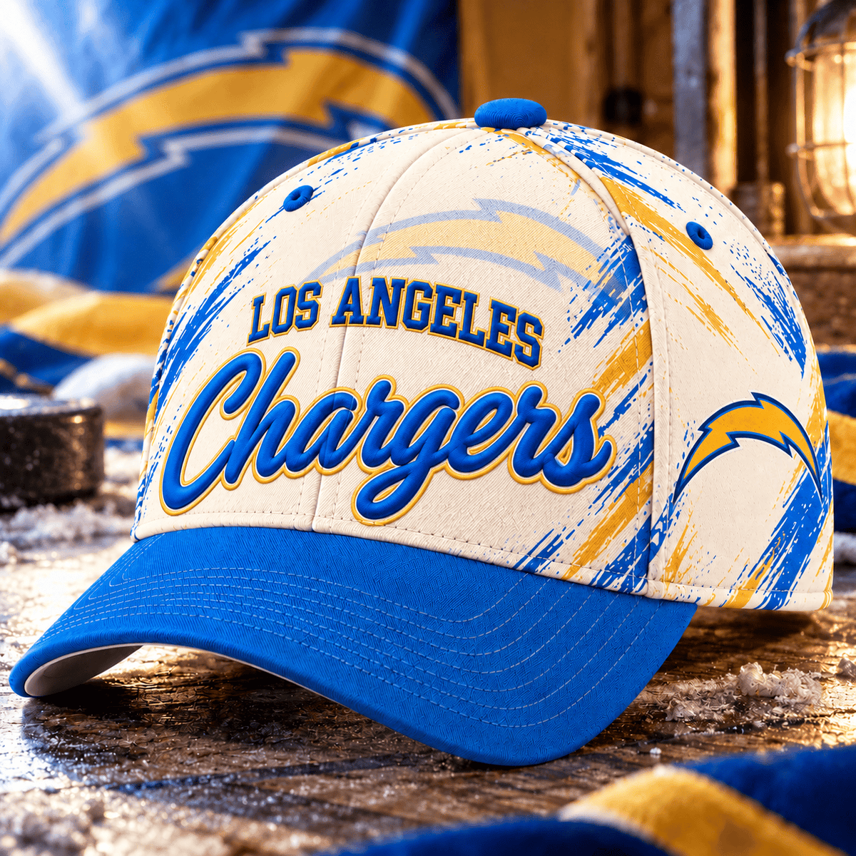 Los Angeles Chargers NFL Classic Cap – All Over Print Football Fan Baseball Hat