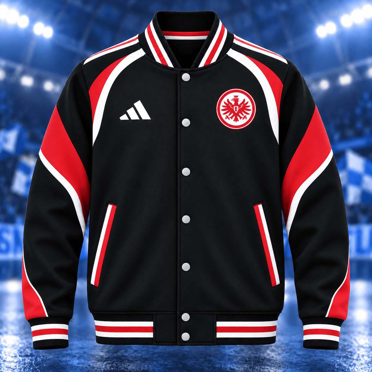 Eintracht Frankfurt BDL Retro Baseball Jacket – Vintage Football Fan Jacket