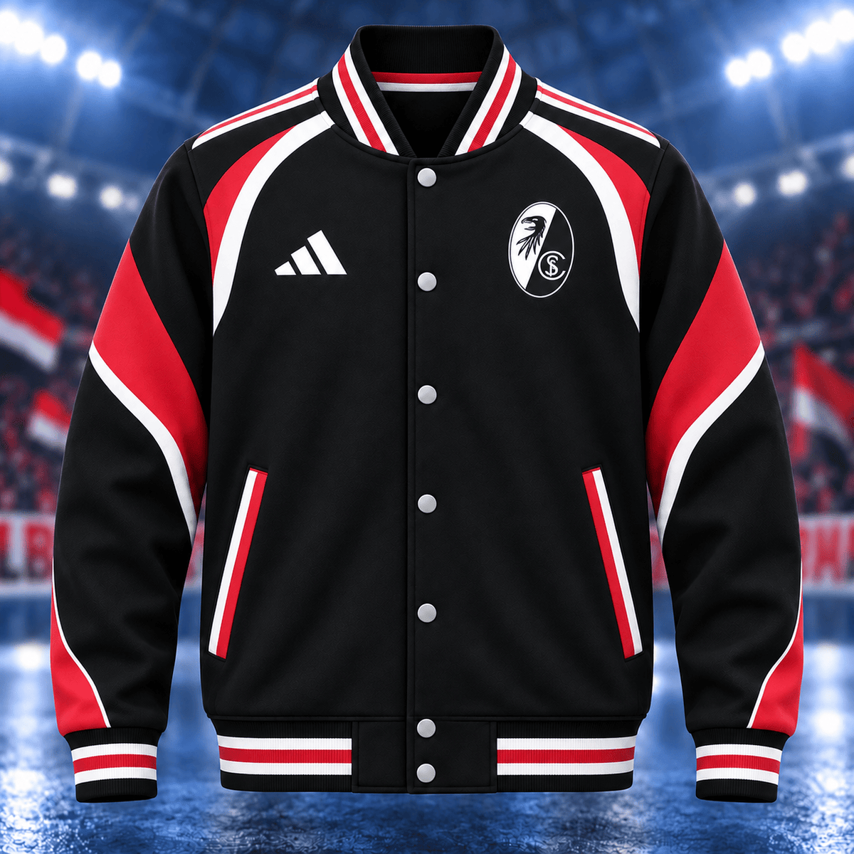 SC Freiburg BDL Retro Baseball Jacket – Vintage Football Fan Jacket