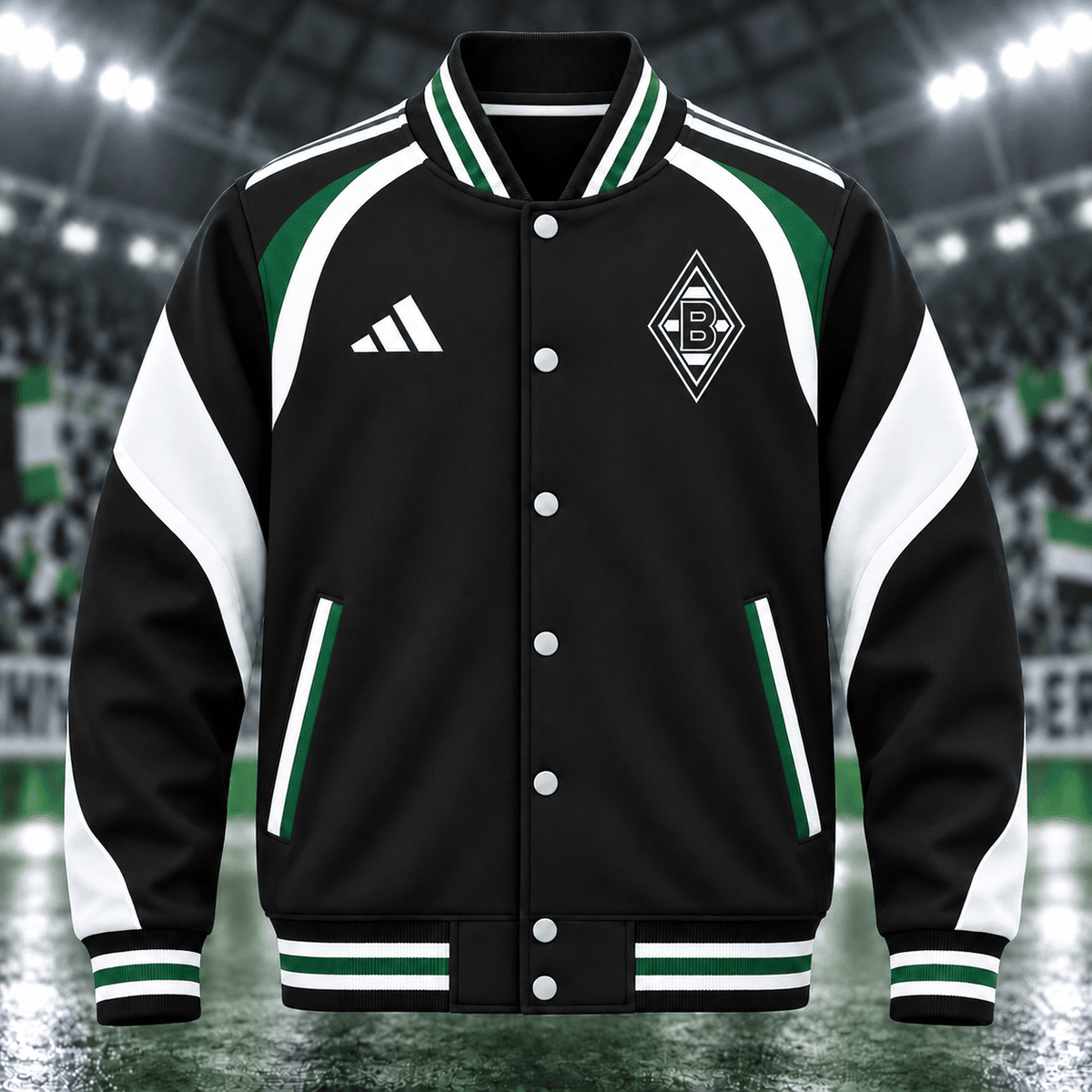 Borussia Mönchengladbach BDL Retro Baseball Jacket – Vintage Football Fan Jacket