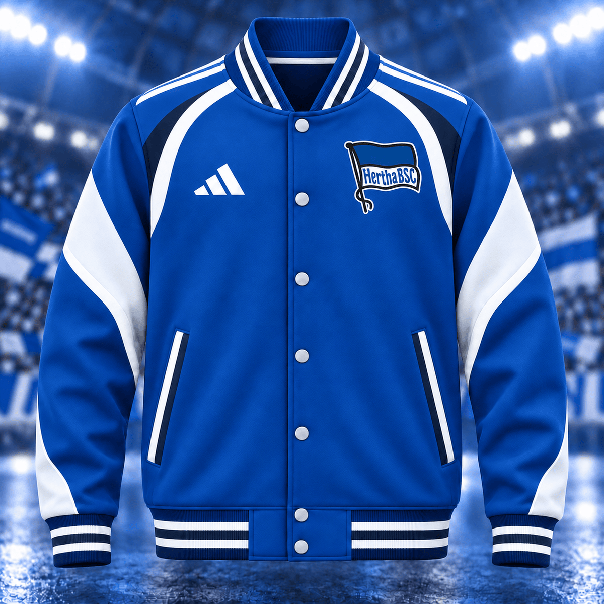 Hertha BSC BDL Retro Baseball Jacket – Vintage Football Fan Jacket