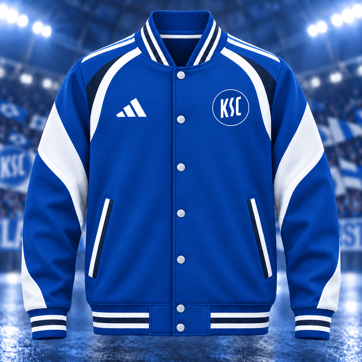 Karlsruher SC BDL Retro Baseball Jacket – Vintage Football Fan Jacket