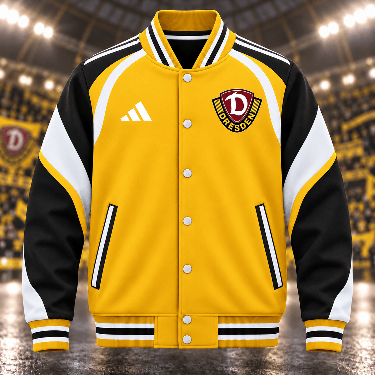 Dynamo Dresden BDL Retro Baseball Jacket – Vintage Football Fan Jacket