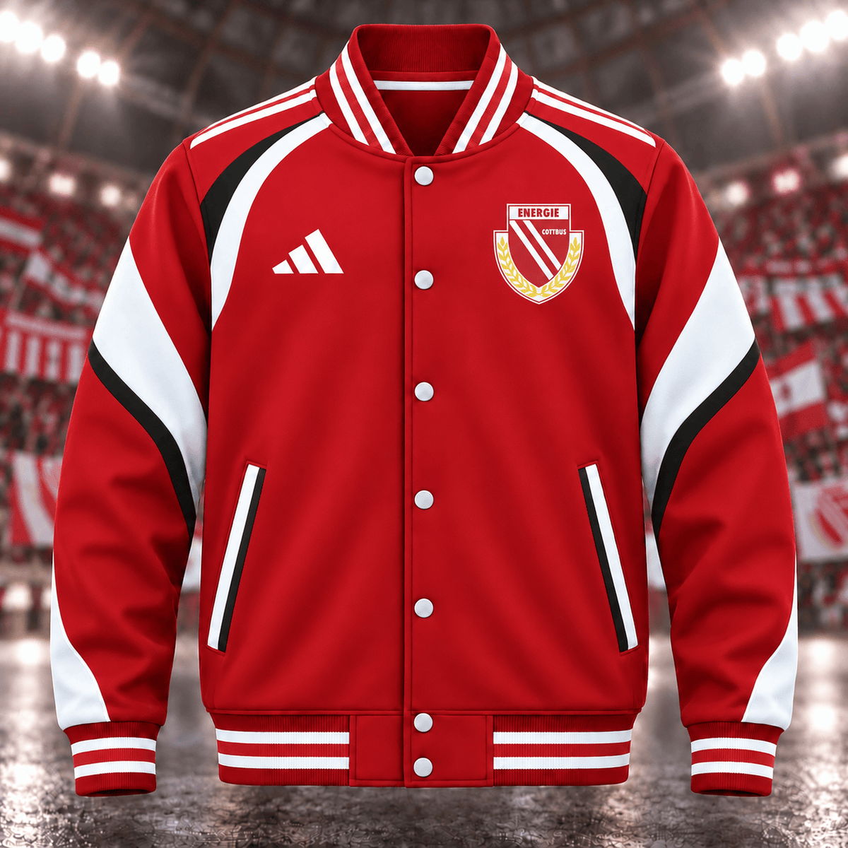 Energie Cottbus BDL Retro Baseball Jacket – Vintage Football Fan Jacket