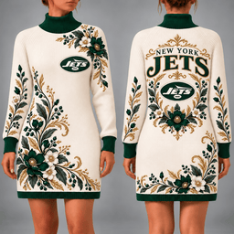 New York Jets Floral Sweater Dress