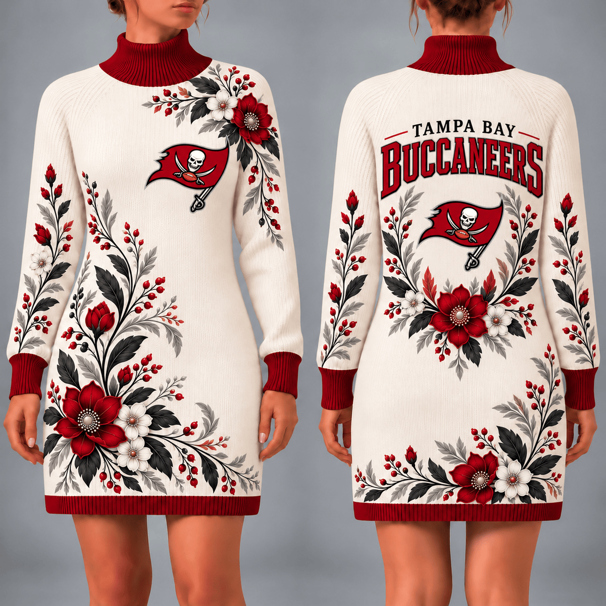 Tampa Bay Buccaneers Floral Sweater Dress