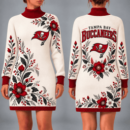 Tampa Bay Buccaneers Floral Sweater Dress