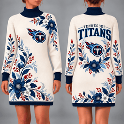 Tennessee Titans Floral Sweater Dress
