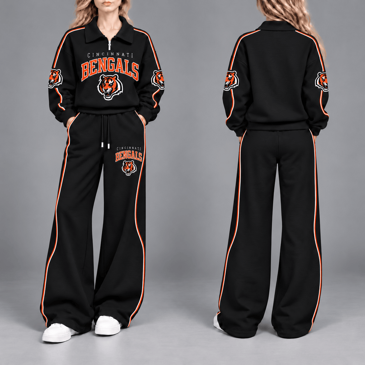 Cincinnati Bengals Quarter-Zip and Pants Black