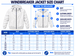 Michigan State Spartans | Premium NCAA Two-Tone Split Color Team Pride Windbreaker Jacket TD size chart