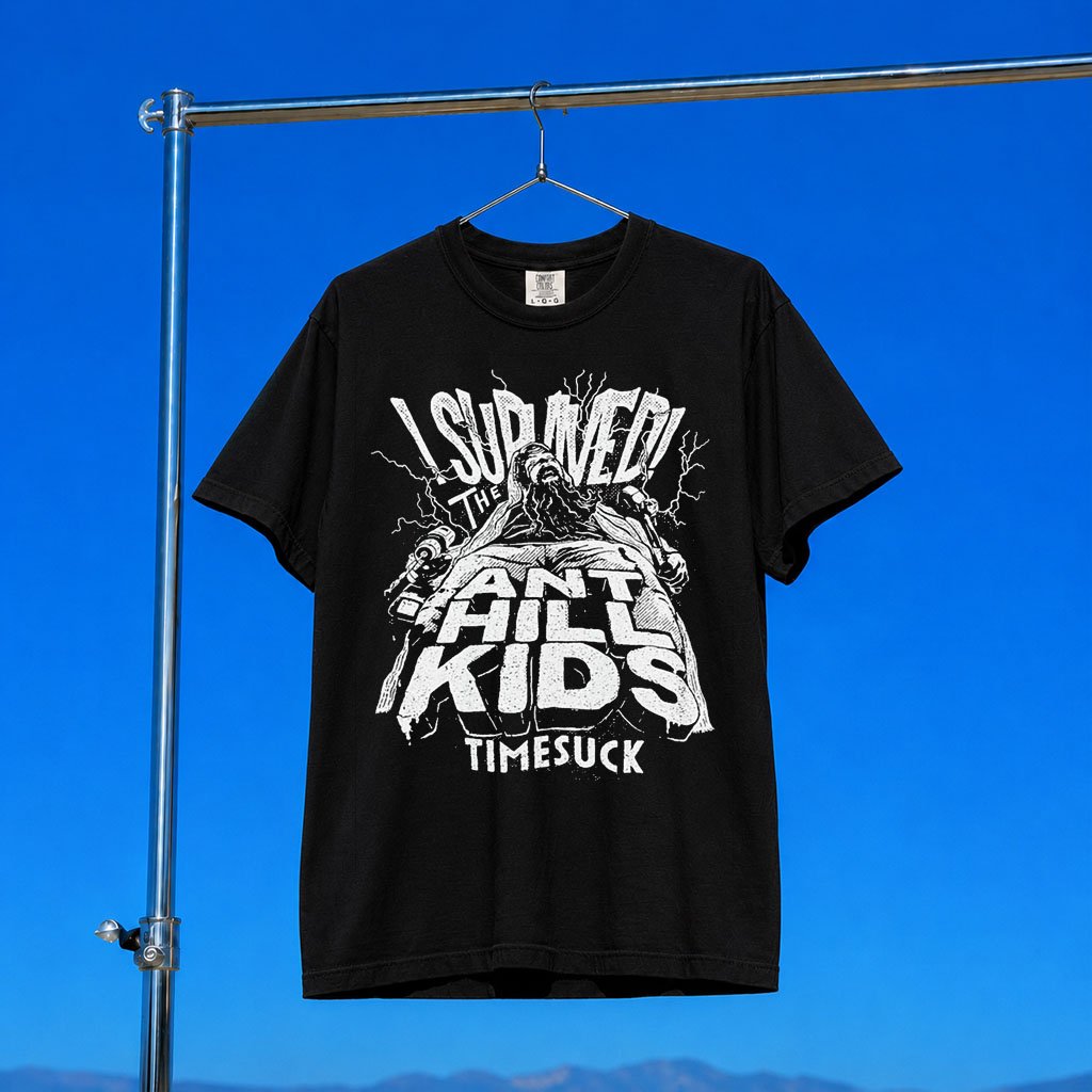 Bad Magic Productions Merch 2026 I Survived The Ant Hill Kids T-Shirt Timesuck Podcast Merch