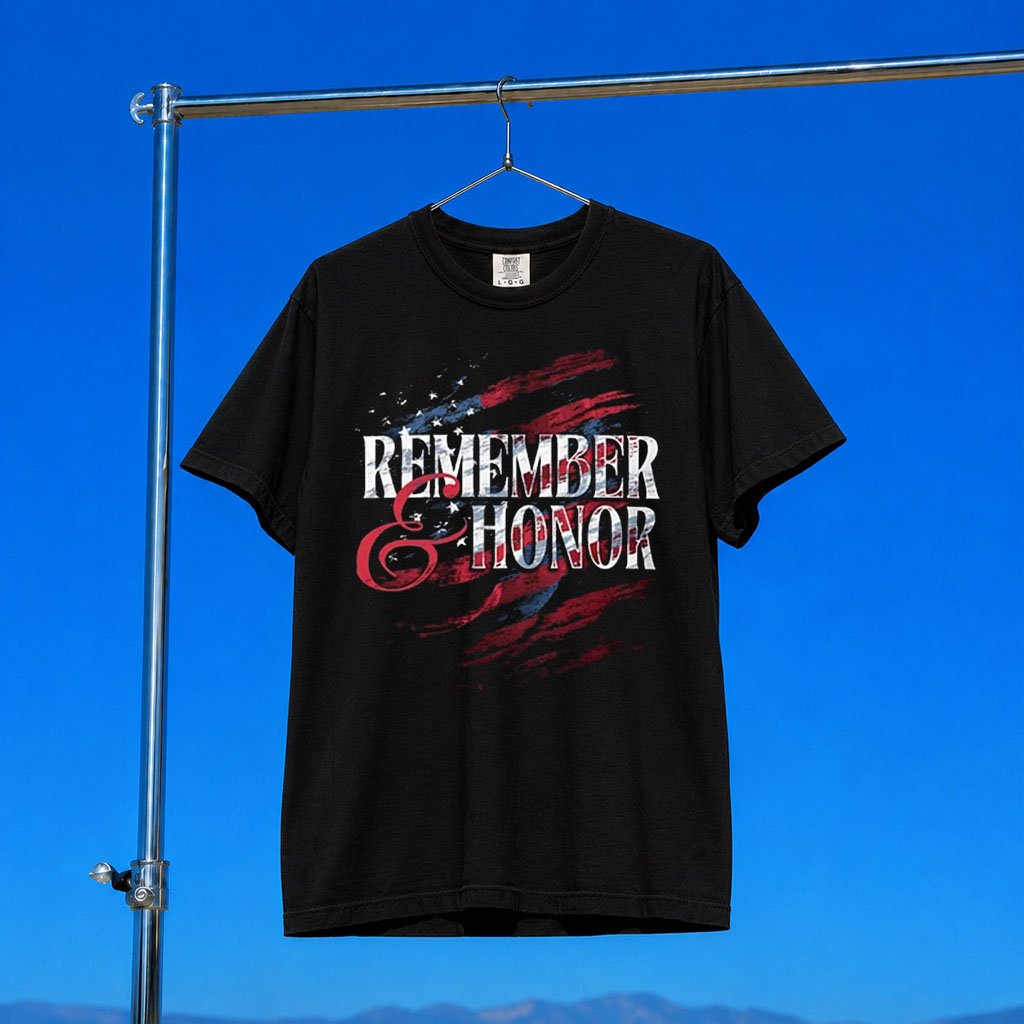 1 Nation Design Merch 2026 Memorial Day Remember And Honor T-Shirt Gift For Veteran