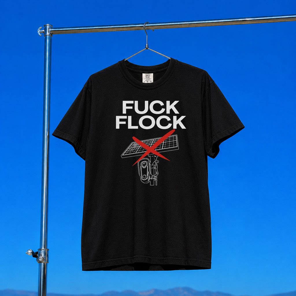 Black Guns Matter Merch 2026 Fck Flock Cameras T-Shirt Black Anti Surveillance Shirt Gift