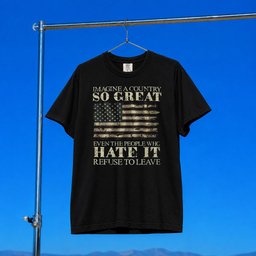 1 Nation Design Merch 2026 A Country So Great T-Shirt USA Flag Shirt Patriotic Gift Ideas