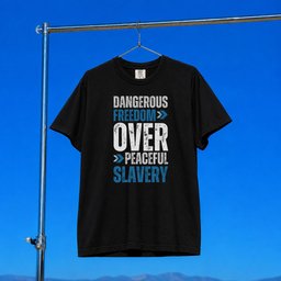 Black Guns Matter Merch 2026 Dangerous Freedom Over Peaceful Slavery T-Shirt Political Gifts