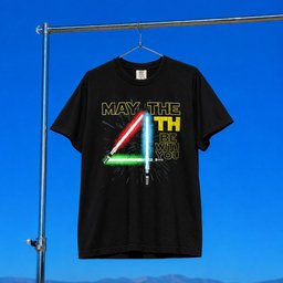 1 Nation Design Merch 2026 May The 4Th Be With You T-Shirt Star Wars Inspired Tee Stepdad Gift