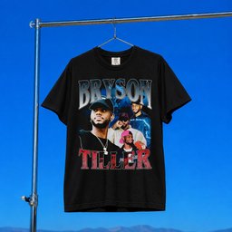 Bryson Tiller Merch 2026 Blue And Red Split LA 1905 Bryson Tiller T-Shirt Gift For Rapper Fans
