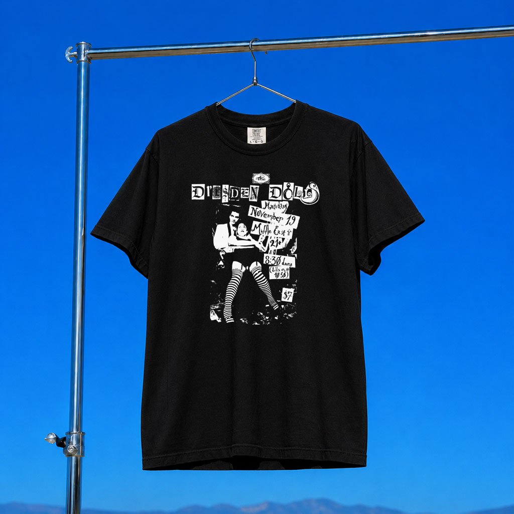 Dresden Dolls Merch 2026 Middle East Flyer T-Shirt Presents For Music Lovers